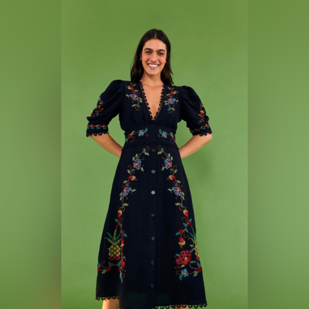 Beautiful dress. Buttons all work. Never worn and is in new condition.